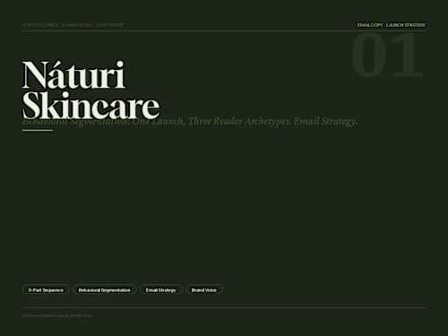 Náturi Skincare - Email Launch