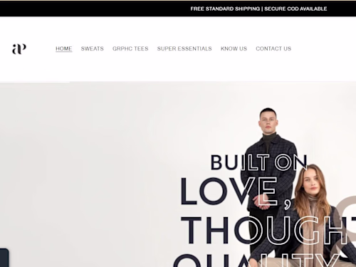 Premium clothing Website that stands out and endures.