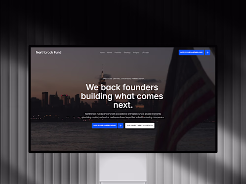 Northbrook · Institutional Finance Framer Template