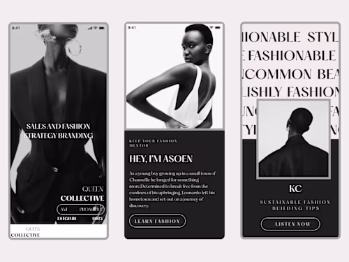 Interactive FasionMobile App UI Design