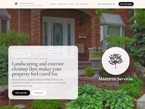 Maestro Services — Landscaping Website & Local Growth Platform