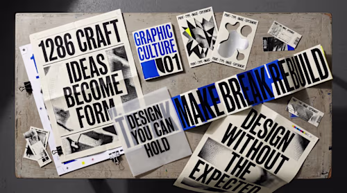 An experimental graphic design composition