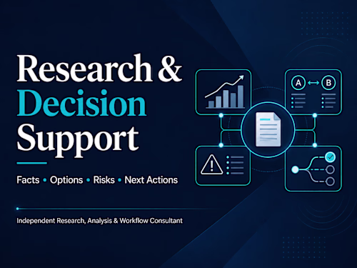 Structured research and decision-support work