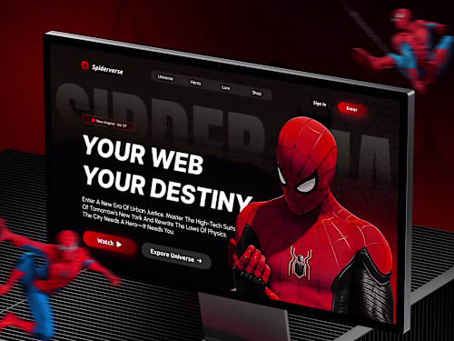 spiderman series clean Hero section