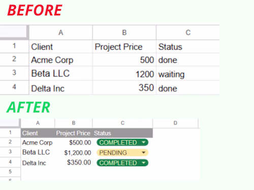 Stop sending messy spreadsheets to