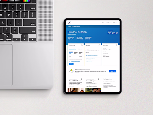 Legal & General — Customer-first dashboard tiles
