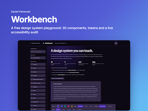 Workbench: a free, live design system playground