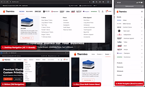 A navigation menu can look