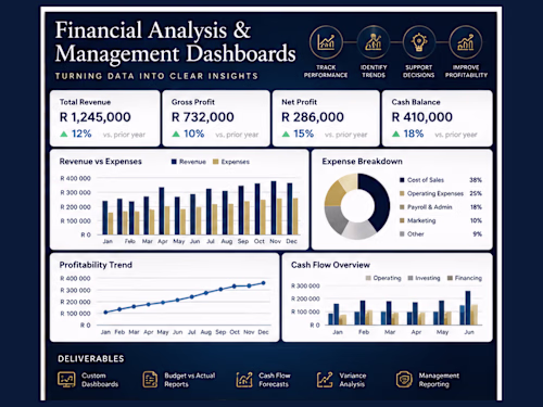Financial Analysis & Management Dashboards
I