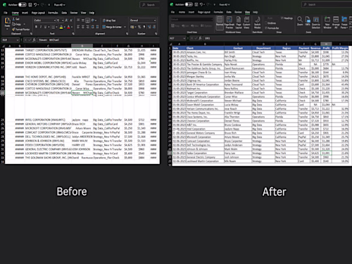 Data Cleaning  & Formatting