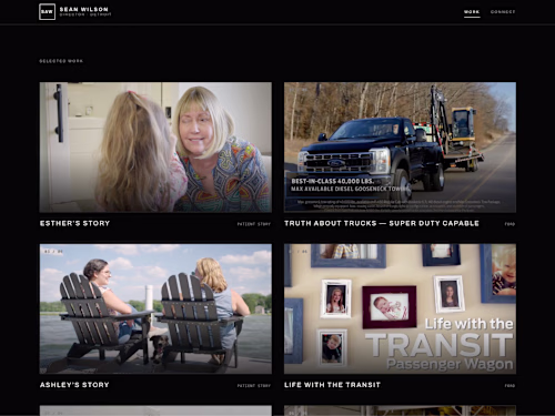 A WordPress portfolio website for