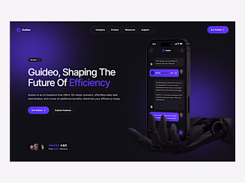 Guideo – AI Assistant App & Website Design
