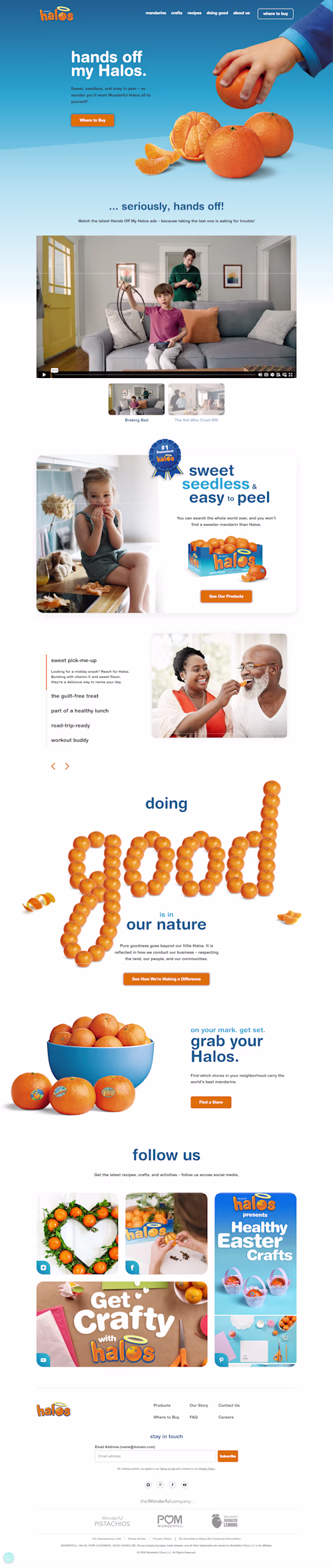 Squarespace Site for Major Food Brand: Halos Fun