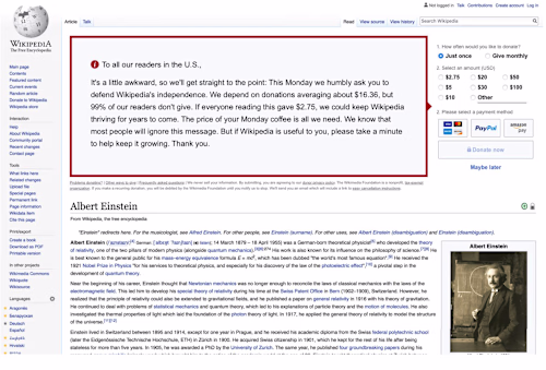 Wikipedia's Fundraising