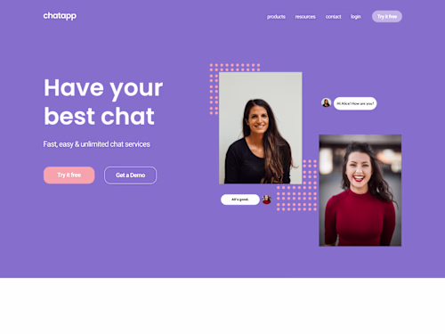 ChatApp Website Webflow Design
