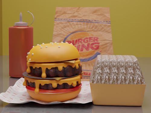 3D Product Visualization of Burger