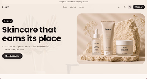 Built Decant, a Shopify Online