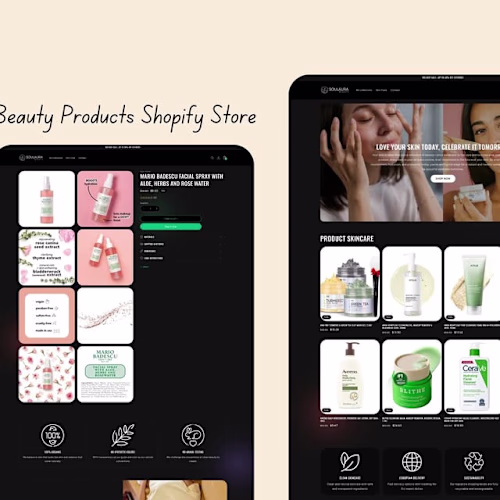 Beauty and Skin Product's Shopify Store