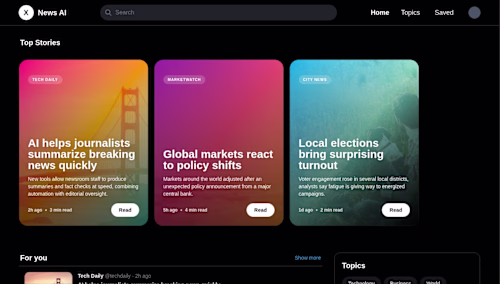 AI News Reporting System