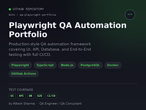 Built an end-to-end QA automation