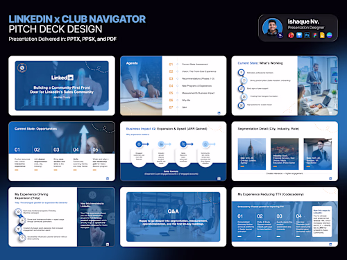 LinkedIn Club Navigator Presentation Design