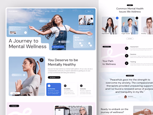 Mental Health Clinic Website Design - Framer & Webflow