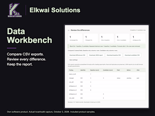 Data Workbench: CSV Reconciliation Tool