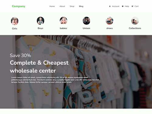 Re-design an Ecommerce store for Kids