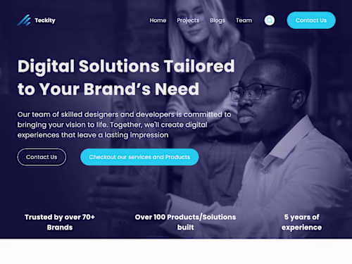 Landing page - Teckity