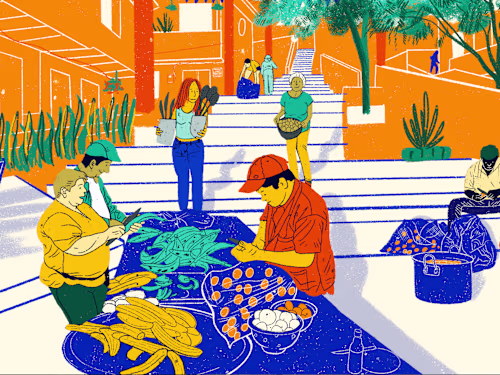 COiNVITE, storytelling for urban learning / Illustrations
