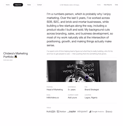 chidera.co (http://chidera.co) is a modern