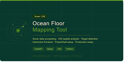 Sonar Data Processing & Underwater Target Mapping