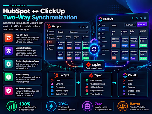 HubSpot & ClickUp Two-Way Synchronization

A