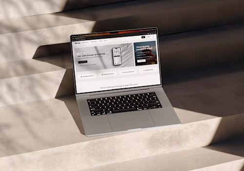 Minimal Web Hosting Landing Page Macbook Mockup