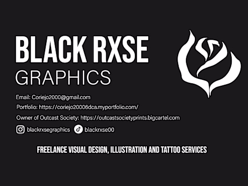Black Rxse Graphics Business Card