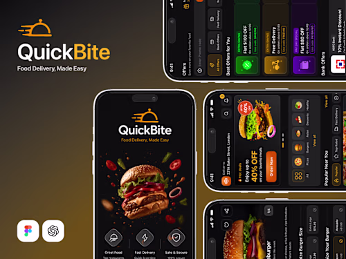 QuickBite - Food Delivery App UI/UX Design