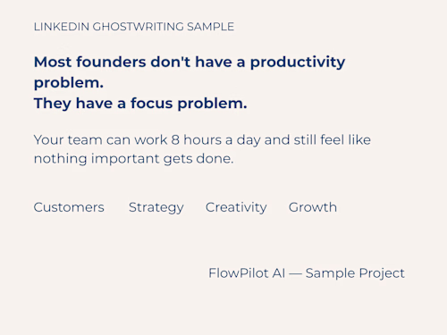 LinkedIn Ghostwriting Sample — B2B SaaS
