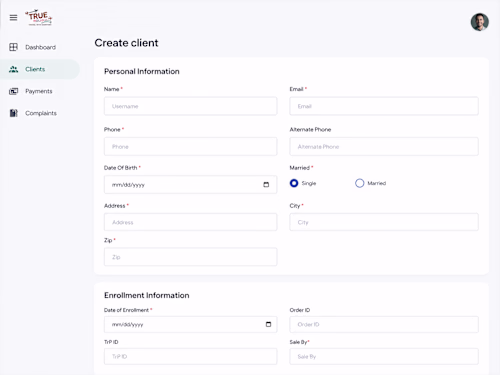 TrueHoliday CRM

Built a custom CRM