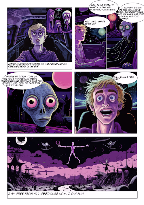 AI illustrated comic book