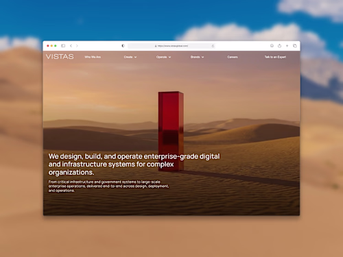 🏗️ Vistas Global – Infrastructure Group Website | Webflow