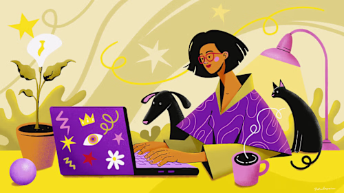 A set of 2D flat illustrations 