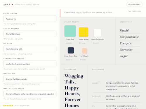 AURA is a brand identity