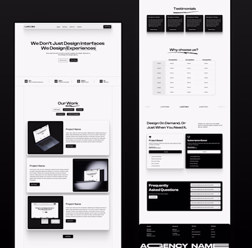 Design Agency Website - Light Theme