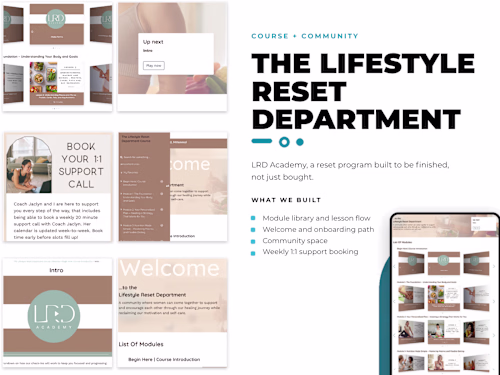 Kajabi Course Redesign for Health & Fitness Brand