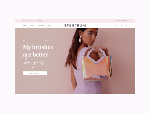 Spectrum Collections Custom Shopify Website
