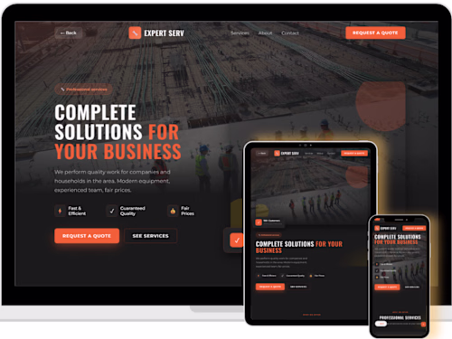 Industrial Landing Page – 40%