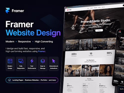 Designed a modern fitness website