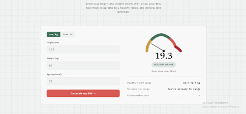 I built this BMI Compass