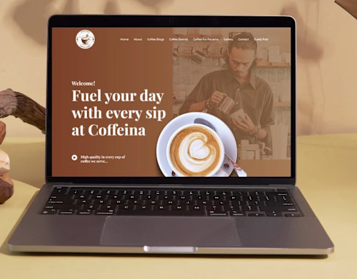 Squarespace Caffeina Coffee Website Development