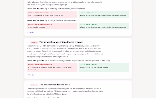 AI-built booking app rescued: 10 problems fixed